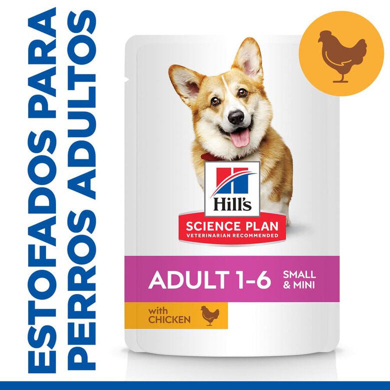 Hill’s Science Plan Adult Small & Mini Estufado de Frango Saquetas para cães, , large image number null